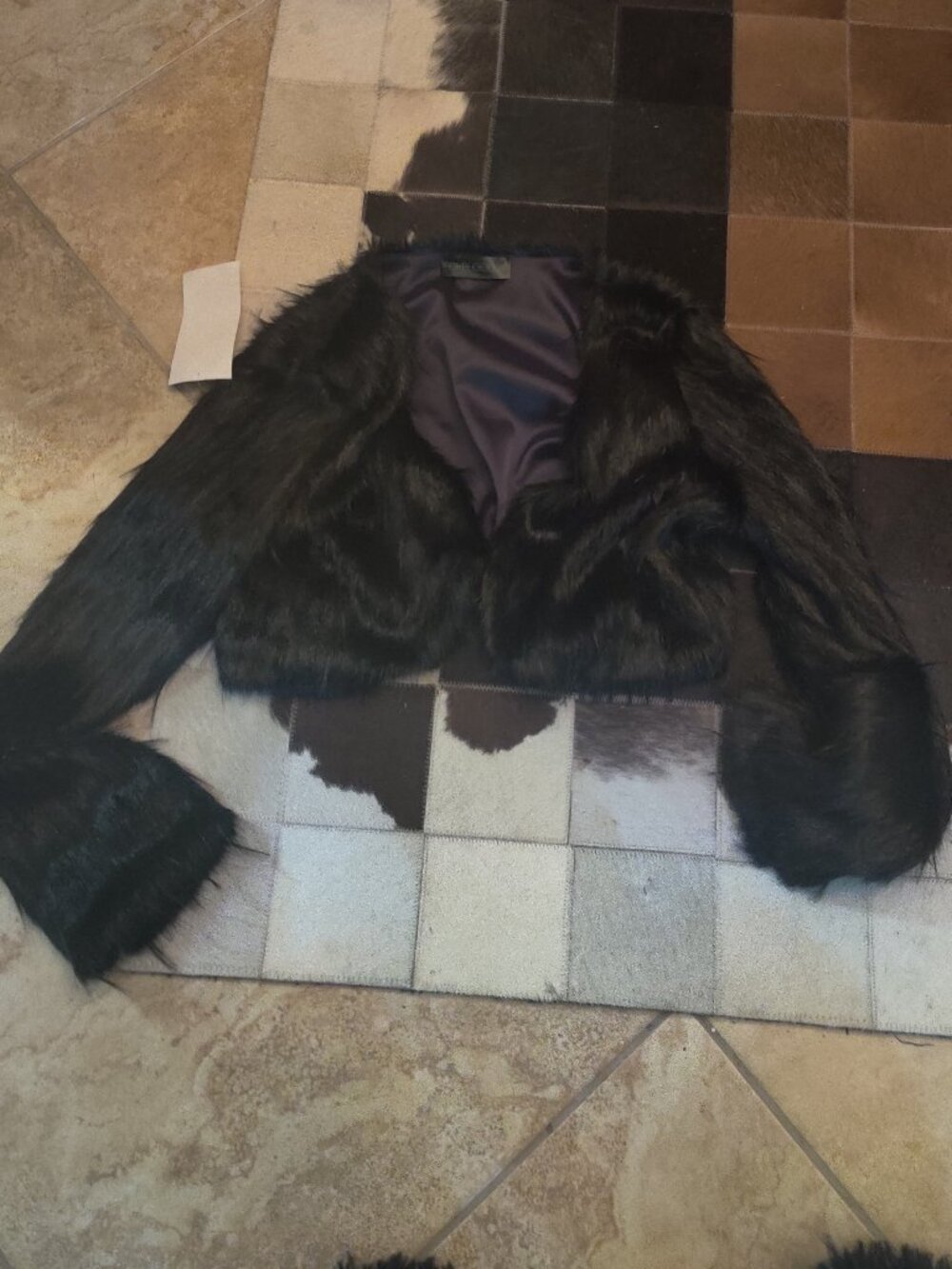 Foxblood faux fur bolero jacket size 3xl New (fits 2x)
